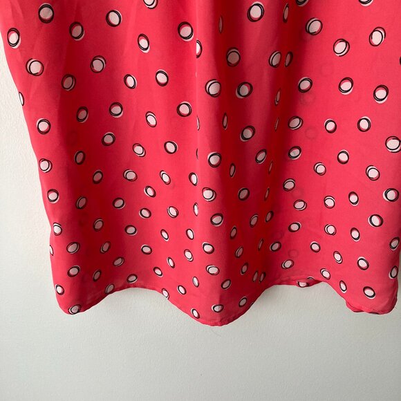 Kohl's Elle Retro Chic Coral Hoop Sleeveless Blouse Tank Top, New with Tags - Picture 12 of 12